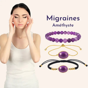 bracelet migraines amethyste