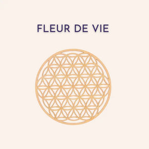 Fleur de vie en bois exotique de 9 cm pour recharger et harmoniser pierres naturelles, bijoux, eau, nourriture ou décoration intérieure