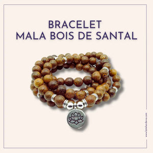 Mâlâ bois de santal : PAIX - SÉRÉNITÉ - ÉQUILIBRE L'Atelier d'Eva