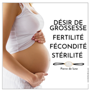 Bracelet collier pierre de lune pour la grossesse, fertilité, stérilité