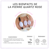 Bijoux Quartz rose "AMOUR"