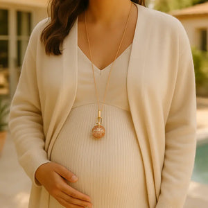 collier bola doré rose
