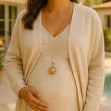collier bola doré rose