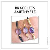 Bracelet Améthyste Naturelle - Apaisement, Harmonie, Protection