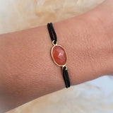 Bracelet élastique ajustable / 1 papier d'encens = 1 purification Bracelet Cornaline Naturelle – Énergie, Confiance & Fertilité