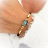 Bracelet nylon ajustable Labradorite / 1 papier d'encens =1 purification Bracelet pour le signe du SAGITTAIRE (23 nov - 21 déc)