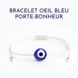 Bracelet oeil bleu porte-bonheur 