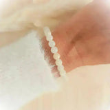 bracelet pierre de lune perles rondes l'atelier d'eva