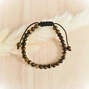 bracelet oeil de tigre perles rondes