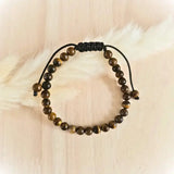 bracelet oeil de tigre perles rondes