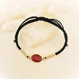 bracelet nylon cornaline