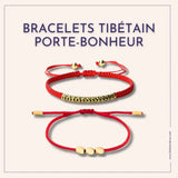 Bracelet tibétain porte-bonheur en cuivre ajustable, orné de corde tibétaine, symbolisant chance, bonheur et protection contre les énergies négatives, fabriqué au Tibet