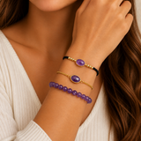 Bracelet Améthyste - Apaisement, Harmonie, Protection