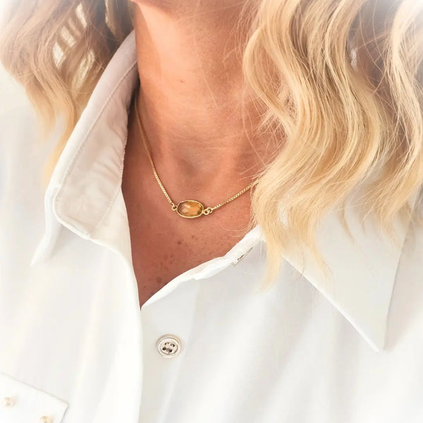 Collier Citrine – Bonheur, Chance, Vitalité