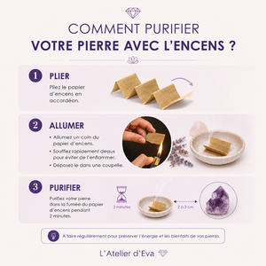 comment purifier votre pierre avec l'encens - l'atelier d'eva