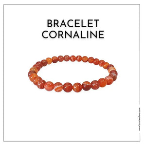 bracelet cornaline élastique | L'Atelier d'Eva