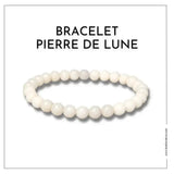 Bracelet Pierre de Lune 6mm – Confiance, Sérénité et Fertilité L' Atelier d'Eva