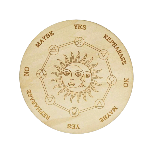 Planche en bois pour pendule divinatoire