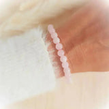 Bracelet Quartz Rose Perles Rondes - Amour, Tendresse, Paix Intérieure L' Atelier d'Eva