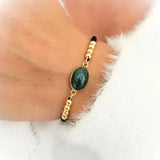 Bracelet nylon ajustable Aventurine / 1 papier d'encens = 1 purification Bracelet Améthyste ou Aventurine Naturelle : ANTI STRESS - ANGOISSES
