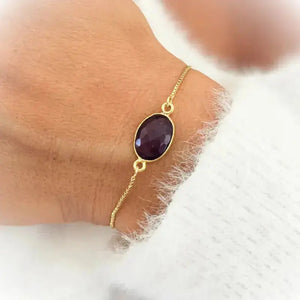 Bracelet chaîne ajustable Améthyste / 1 papier d'encens = 1 purification Bracelet Améthyste ou Aventurine Naturelle : ANTI STRESS - ANGOISSES