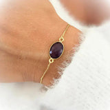 Bracelet chaîne ajustable Améthyste / 1 papier d'encens = 1 purification Bracelet Améthyste ou Aventurine Naturelle : ANTI STRESS - ANGOISSES
