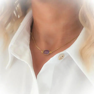 Collier ajustable Améthyste / 1 papier d'encens = 1 purification Bracelet Améthyste ou Aventurine Naturelle : ANTI STRESS - ANGOISSES