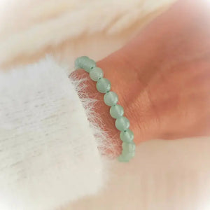 bracelet aventurine anti-stress perles rondes 6mm