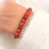 Bracelet Cornaline 6mm – Énergie, Confiance & Fertilité L' Atelier d'Eva