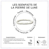 Bracelet élastique pierre de lune 6mm L'Atelier d'Eva