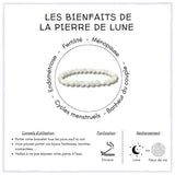 Bracelet élastique pierre de lune 6mm L'Atelier d'Eva
