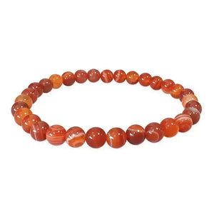 Bracelet Cornaline 6mm – Énergie, Confiance & Fertilité L' Atelier d'Eva