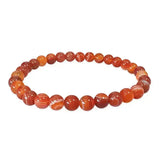Bracelet Cornaline 6mm – Énergie, Confiance & Fertilité L' Atelier d'Eva