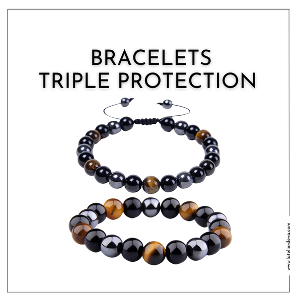 Bracelet Oeil de Tigre Gourmette Homme Femme Protection contre Energie -  Artistika