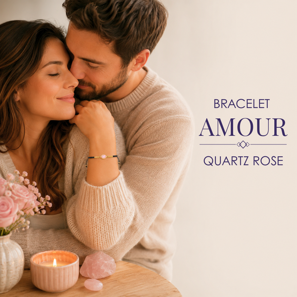 Bracelet Amour Quartz rose
