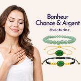 bracelet chance porte-bonheur aventurine