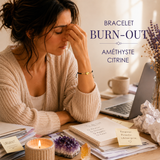 bracelet burn-out en améthyste ou citrine
