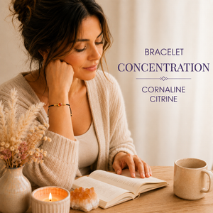 Bracelet Concentration - Citrine ou Cornaline