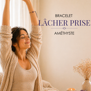 Bracelet Améthyste libérant du stress, favorisant la sérénité, l'équilibre intérieur et la paix mentale