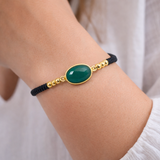 Bracelet Aventurine nylon ajustable 
