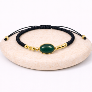 Bracelet nylon ajustable Aventurine 