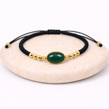 Bracelet nylon ajustable Aventurine 