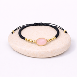 Bracelet Quartz Rose nylon ajustable 