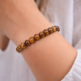 bracelet perles rondes oeil de tigre 6mm