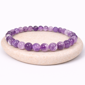 Bracelet perles rondes 6mm Améthyste 