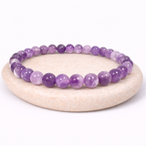 Bracelet perles rondes 6mm Améthyste 