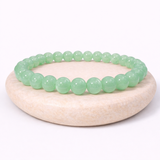 Bracelet perles rondes 6mm Aventurine verte