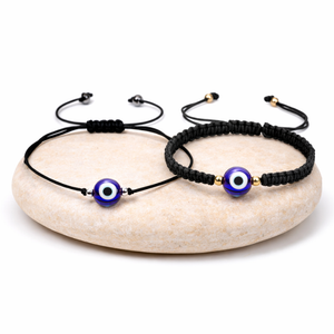 bracelets oeil bleu porte-bonheur - l'atelier d'eva