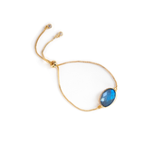 bracelet chaîne laiton doré labradorite