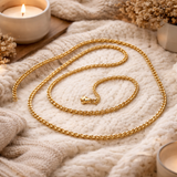 chaine de bola dorée de 110 cm